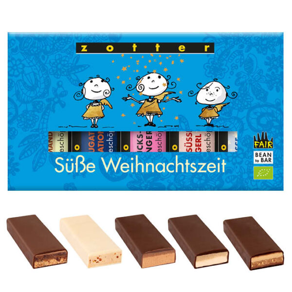 Süsse Weihnachtszeit Schoko-Minis 5 Sorten